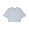 T-SHIRT DAMSKI FOX WORDMARK OS CROP PALE BLUE M